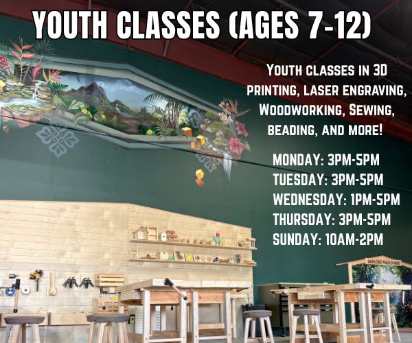Lookout Santa Cruz AdYouth Classes (Ages 7 12) Sunday through Thursday Youth Camps (Ages 7 12, 9am 3pm) Winter Camp Spring Camp Summer Camp Fall Camp Birthday & Event Parties (all Ages) Team Retreats & Workshops (Adults) Located at: 427A Swift